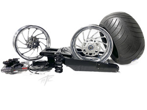 330 OSD FAT TIRE KIT CHROME TURBO WHEELS 00-05 KAWASAKI NINJA ZX-12R