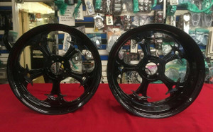 HAYABUSA STOCK SIZE BLACK STREET FIGHTER WHEELS FOR 22-24 SUZUKI HAYABUSA