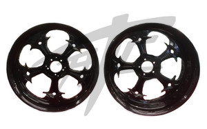 HAYABUSA STOCK SIZE SOLID BLACK STREET FIGHTER WHEELS 22-24 SUZUKI HAYABUSA ABS