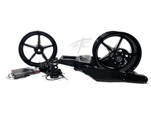 330 OSD FAT TIRE KIT BLACK CONTRAST ALL STAR WHEELS 01-08 SUZUKI GSXR 1000