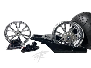 HAYABUSA 330 OSD FAT TIRE KIT CHROME VANDETTA WHEELS 99-07 SUZUKI HAYABUSA