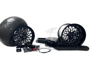 300 STEALTH FAT TIRE KIT BLACK CONTRAST BANDIT WHEELS 01-08 SUZUKI GSXR 1000