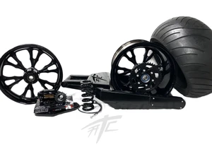 KAWASAKI 300 OSD FAT TIRE KIT SOLID BLACK VANDETTA WHEELS 04-15 NINJA ZX-10R