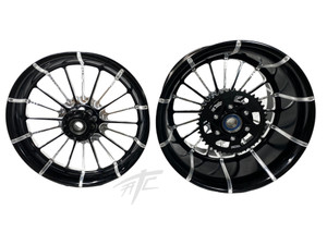 NINJA 300 FAT TIRE BLACK CONTRAST INFIDEL WHEELS 04-15 KAWASAKI NINJA ZX-10R