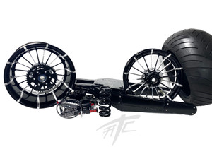 HAYABUSA 330 FAT TIRE KIT BLACK CONTRAST INFIDEL WHEELS 99-07 SUZUKI HAYABUSA