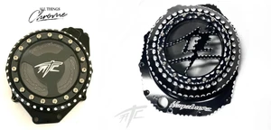 BUSA BLACK CONTRAST SEE THROUGH CLUTCH/STATOR COVERS LEDS 08-20 SUZUKI HAYABUSA