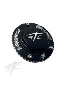 HAYABUSA BLACK CONTRAST CUT ATC ENGRAVED GAS CAP FOR 08-20 SUZUKI HAYABUSA