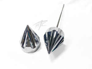 GSXR CHROME SPIKES FRONT AXLE CAPS 2001-2020 SUZUKI GSXR 1000