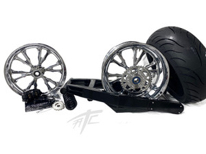NINJA 240 STEALTH FAT TIRE KIT CHROME VANDETTA WHEELS 06-11 KAWASAKI NINJA ZX-14