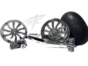 GSXR 240 STEALTH CHROME FAT TIRE KIT & INFERNO WHEELS 01-08 SUZUKI GSXR 1000