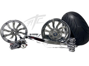 NINJA 240 STEALTH CHROME FAT TIRE KIT & INFERNO WHEELS 06-11 KAWASAKI NINJA ZX14