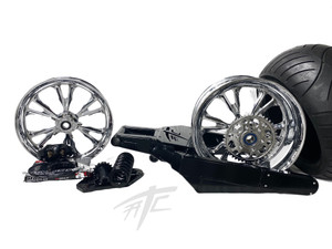 GSXR 300 OSD FAT TIRE KIT CHROME VANDETTA WHEELS 08-20 SUZUKI GSXR 600 750