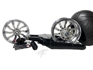 GSXR 330 STEALTH FAT TIRE KIT CHROME INFERNO WHEELS 01-08 SUZUKI GSXR 1000