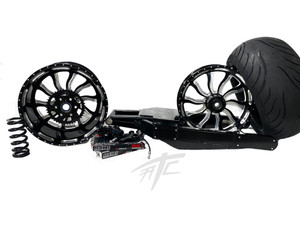 360 FAT TIRE KIT BLACK CONTRAST INFERNO WHEEL 08-12 SUZUKI HAYABUSA