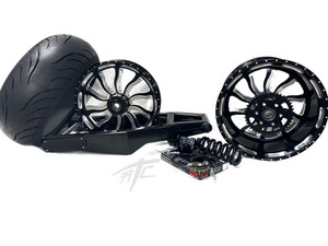 240 FAT TIRE KIT BLACK CONTRAST INFERNO WHEEL 06-07 SUZUKI GSXR 600 750