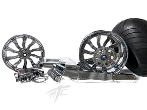 GSXR 360 CHROME FAT TIRE KIT CHROME INFERNO WHEELS 2009-2016 SUZUKI GSXR 1000