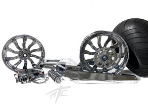 はやぶさ NINJA 300 CHROME FAT TIRE KIT CHROME INFERNO WHEELS 12-20 KAWASAKI