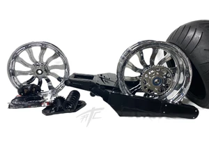 NINJA 300 OSD FAT TIRE KIT CHROME INFERNO WHEELS 12-20 KAWASAKI NINJA ZX-14R