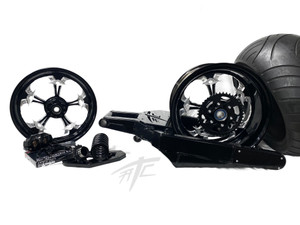 330 OSD FAT TIRE KIT BLACK CONTRAST STREET FIGHTER WHEELS 08-12 SUZUKI HAYABUSA
