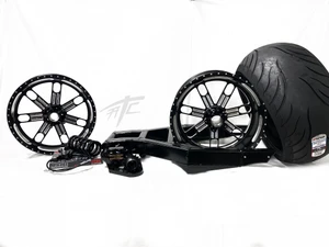 HAYABUSA 300 OSD FAT TIRE KIT BLACK CONTRAST SLAM WHEELS 99-07 SUZUKI HAYABUSA