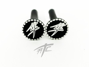HAYABUSA BLACK CONTRAST DIAMOND CUT KANJI REAR PEG PINS 22-24 SUZUKI HAYABUSA