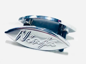 NINJA ENGRAVED CHROME MIRROR BLOCK OFFS 06-24 KAWASAKI NINJA ZX14