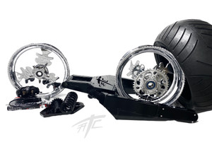 のの 360 STEALTH FAT TIRE KIT CHROME KANJI WHEELS 12-20 KAWASAKI NINJA