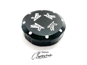 BLACK CONTRAST ZX ENGRAVED BRAKE RESERVOIR CAP 1995-2012 KAWASAKI NINJA ZX6R