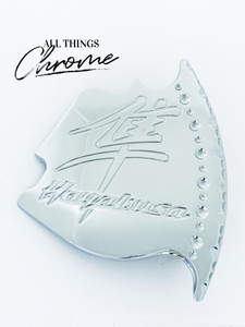 HAYABUSA ENGRAVED CHROME FRONT/LEFT BRAKE CALIPER COVER 2012 SUZUKI HAYABUSA