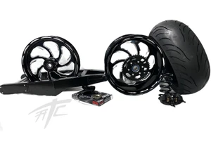 240 FAT TIRE KIT BLACK CONTRAST SAMURAI WHEELS 2004-2008 YAMAHA YZF R1