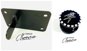 BLACK PEG MOUNT TAG BRACKET & BCC EXHAUST PLUG 08-20 SUZUKI HAYABUSA