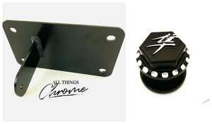 BLACK PEG MOUNT TAG BRACKET & BCC 3D EXHAUST PLUG 2022-2024 SUZUKI HAYABUSA