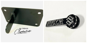 BLACK PEG MOUNT TAG BRACKET & BCC GSXR EXHAUST PLUG 09-21 SUZUKI GSXR 1000