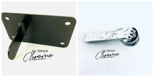 BLACK PEG MOUNT TAG BRACKET & CHROME GSXR EXHAUST PLUG 09-21 SUZUKI GSXR 1000