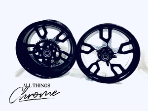 NINJA STOCK SIZE BLACK CONTRAST WARLOCK WHEELS FOR 12-20 KAWASAKI NINJA ZX-14R