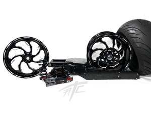 360 FAT TIRE KIT BLACK CONTRAST SAMURAI WHEELS 06-11 KAWASAKI NINJA ZX-14