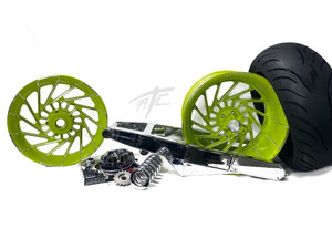 HAYABUSA 240 FAT TIRE KIT CHROME ARM NEON CONTRAST WHEELS 08-12 SUZUKI HAYABUSA