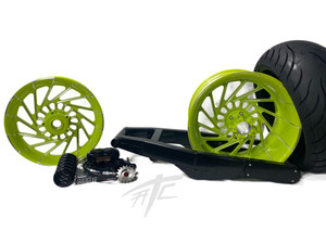 GSXR 240 FAT TIRE KIT STEALTH NEON CONTRAST WHEELS 2009-2016 SUZUKI GSXR 1000