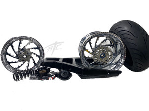 HAYABUSA 300 OSD FAT TIRE KIT CHROME PIRANHA WHEELS 13-20 SUZUKI HAYABUSA ABS