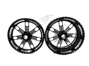 360 FAT TIRE BLACK CONTRAST CUT SLAM WHEELS 13-20 SUZUKI HAYABUSA ABS