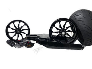 330 STEALTH FAT TIRE KIT SOLID BLACK TORNADO WHEELS 2009-2014 YAMAHA YZF R1