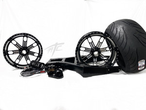 330 OSD FAT TIRE KIT BLACK CONTRAST SLAM WHEELS 13-20 SUZUKI HAYABUSA ABS