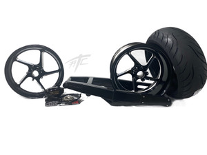 240 STEALTH FAT TIRE KIT BLACK CONTRAST JEDI WHEELS 01-05 SUZUKI GSXR 600 750