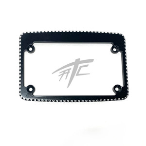 ALL THINGS CHROME BLACK CONTRAST LICENSE PLATE FRAME 06-11