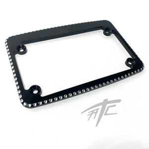 ZX-12 BLACK CONTRAST DIAMOND CUT LICENSE PLATE FRAME ALL KAWASAKI NINJA ZX-12