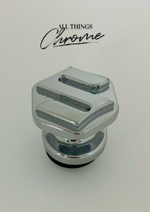 HAYABUSA CHROME 3D "S" OIL CAP FOR  2022-2024 SUZUKI HAYABUSA