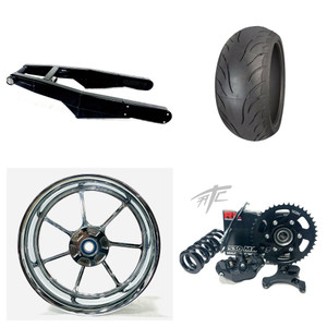 HAYABUSA 330 STEALTH FAT TIRE KIT CHROME REPLICA WHEEL 22-24 SUZUKI HAYABUSA