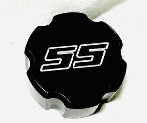 CAMARO BLACK CONTRAST OIL CAP COVER "SS" FOR 2010-2015 CHEVROLET CAMARO