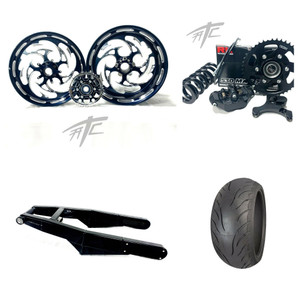 240 FAT TIRE KIT MISTY MIDNIGHT SHREDDER BLACK STEALTH ARM 99-07 SUZUKI HAYABUSA