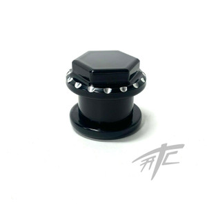 BLACK CONTRAST DIAMOND CUT HEX EXHAUST PLUG 06-11 KAWASAKI NINJA ZX-14
